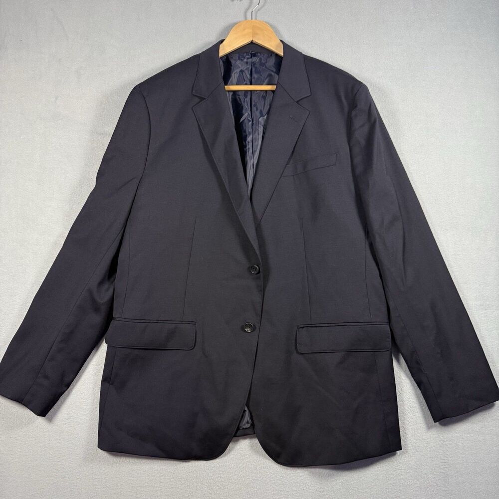Bonobos Men's 48R Navy Wool Blend Blazer Slim Fit Vents Stitched Vietnam